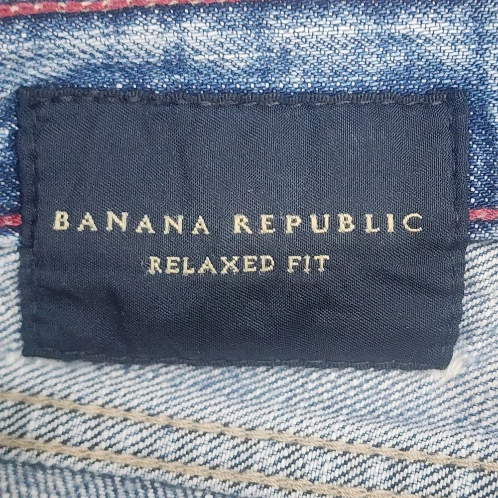 Banana Republic Relaxed Fit Jeans Light Wash Distressed Men 32x30